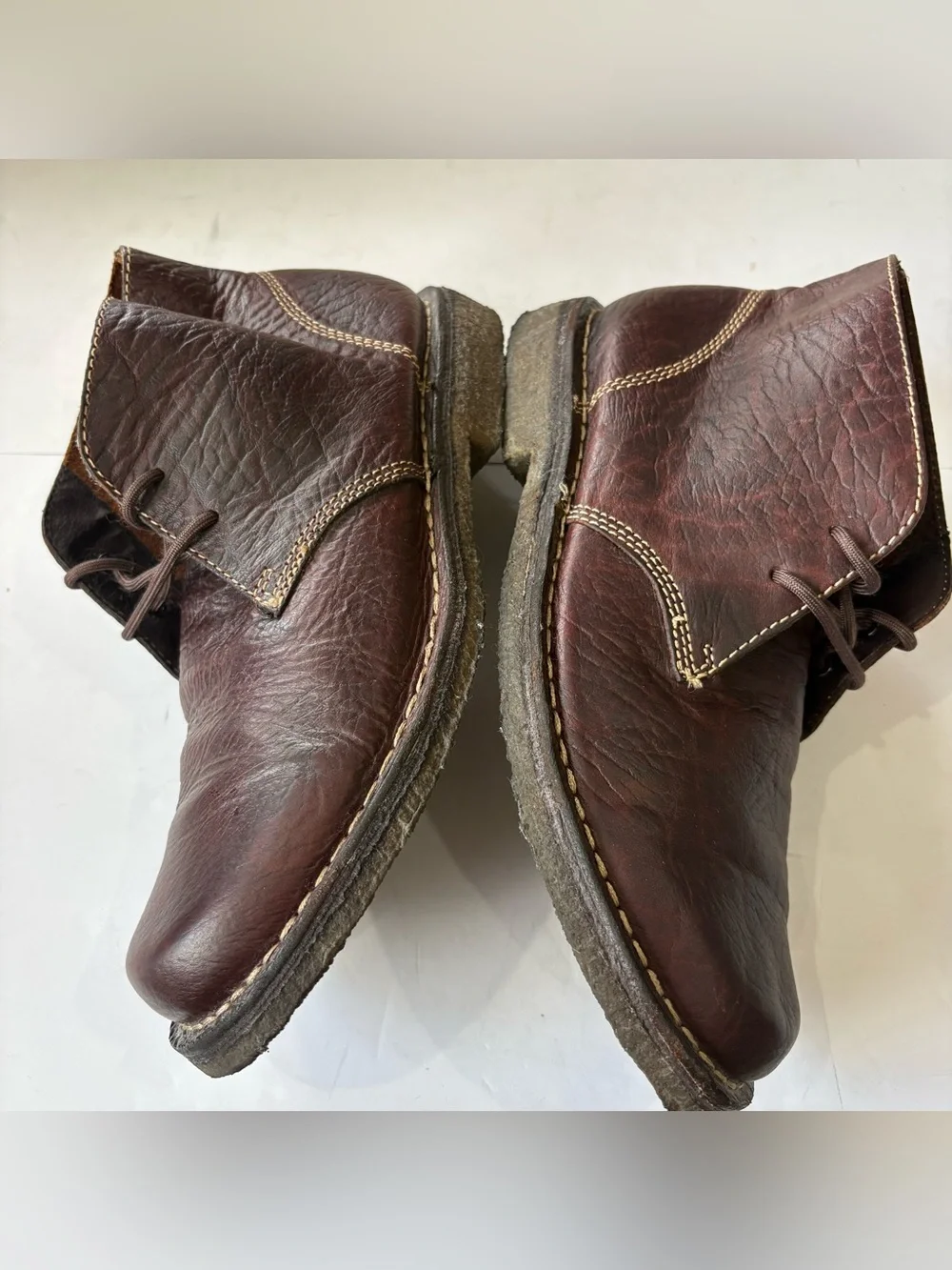 Duluth Trading Co Mens 9 M Brown Leather Chukka Boots Lace Up 39023